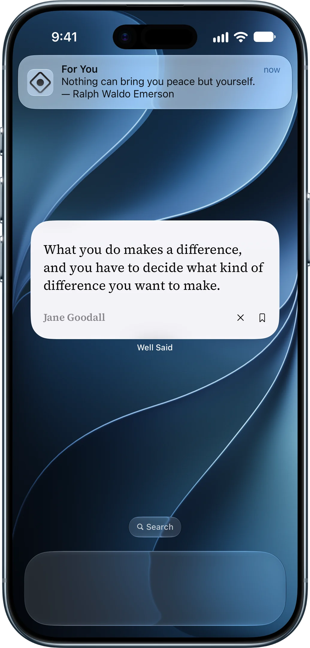 Well Said daily quote notifications